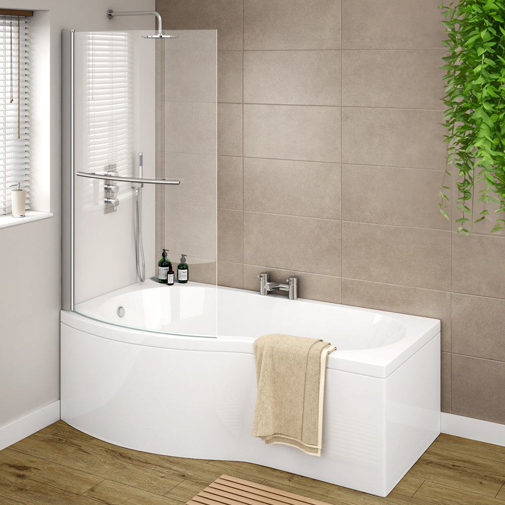Cruze B Shaped Shower Bath With Screen And Panel Victorian Plumbing