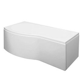 Cruze Shower Bath - 1700mm B Shaped with Acrylic Panel Medium Image