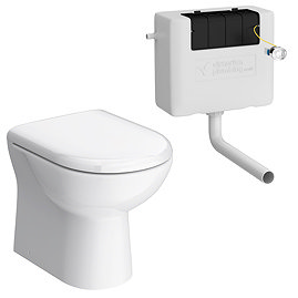Back To Wall Toilet with Soft Close Seat + Concealed Cistern Large Image