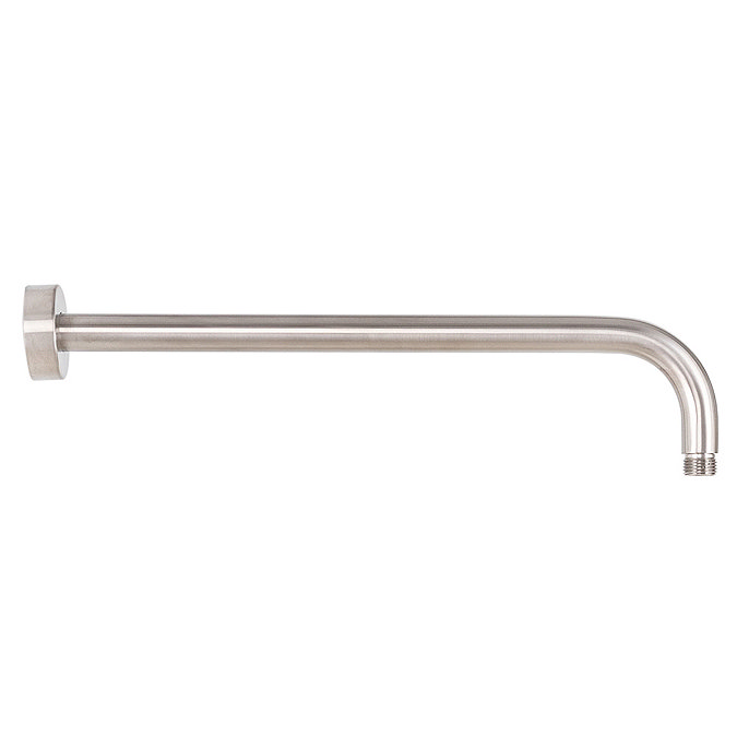 BagnoDesign 400mm Brushed Nickel Round Wall Shower Arm Large Image