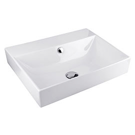 BagnoDesign 600mm White Funktion Countertop or Wall Mounted Basin Medium Image