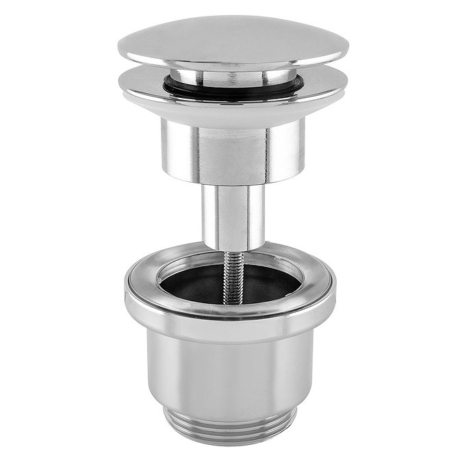 BagnoDesign Aquaeco Chrome Universal Push Button Basin Waste Large Image