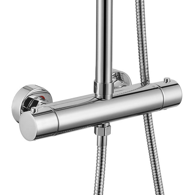BagnoDesign Aquaeco Conrad Chrome Thermostatic Shower Mixer Standard Large Image