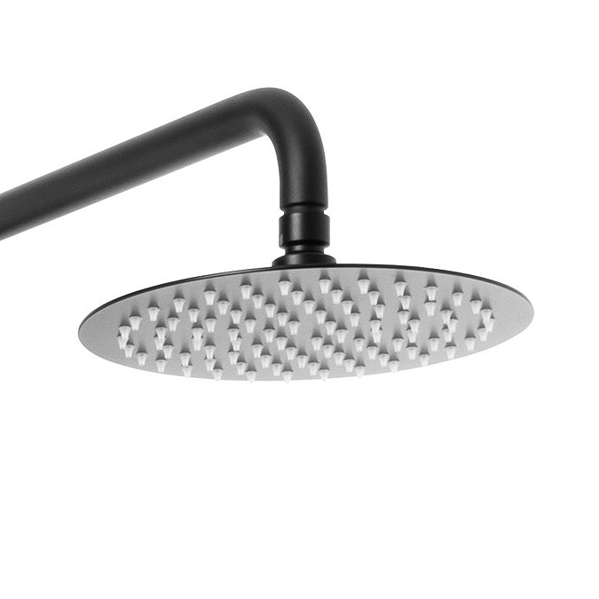 BagnoDesign Aquaeco Conrad Matt Black Thermostatic Shower Mixer  Profile Large Image