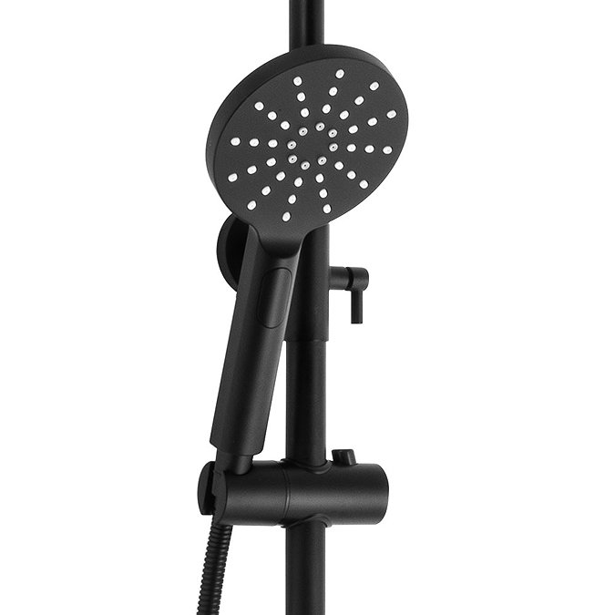 BagnoDesign Aquaeco Conrad Matt Black Thermostatic Shower Mixer Feature Large Image