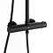 BagnoDesign Aquaeco Conrad Matt Black Thermostatic Shower Mixer Standard Large Image
