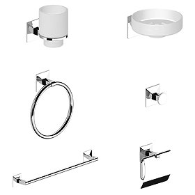 BagnoDesign Aquaeco Derwent Chrome 6-Piece Accessory Set Large Image