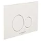 BagnoDesign Aquaeco Gloss White Dual Flush Plate with Round Buttons Large Image