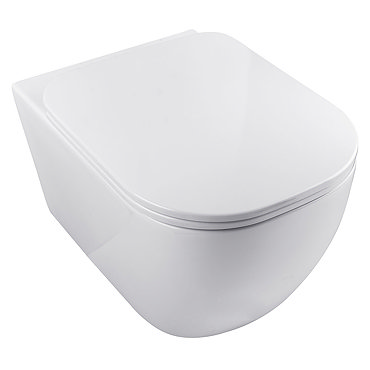 BagnoDesign Attache Rimless Wall Hung Toilet with Soft Close Seat  Profile Large Image