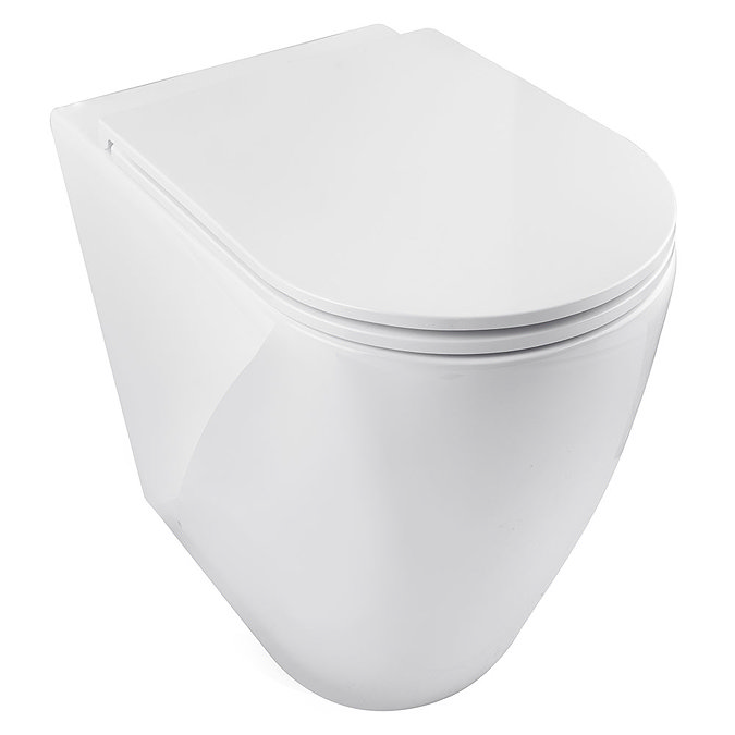 BagnoDesign Envoy Comfort Height Back to Wall Toilet with Soft Close Seat Large Image