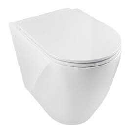 BagnoDesign Envoy Rimless Back to Wall Toilet with Seat Medium Image