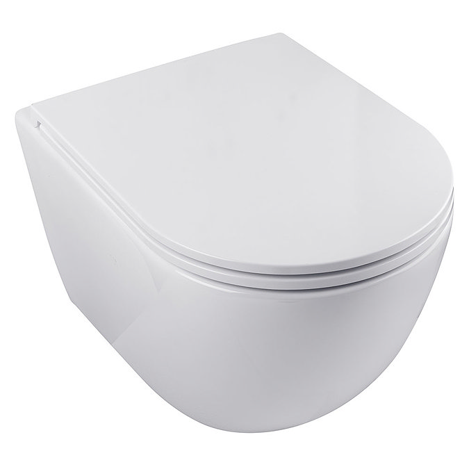 BagnoDesign Envoy Rimless Wall Hung Toilet with Soft Close Seat Large Image
