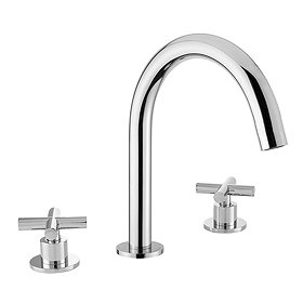 BagnoDesign Ibiza Chrome 3 Hole Deck Mounted Basin Mixer Large Image