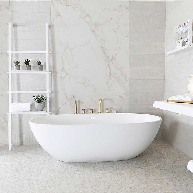 BagnoDesign Koy Bagnoquartz Stone Freestanding Bath Standard Large Image