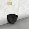 BagnoDesign Koy Matt Black Rimless Wall Hung Toilet with Soft Close Seat  Standard Large Image