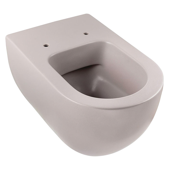 BagnoDesign Koy Matt Grey Rimless Wall Hung Toilet with Soft Close Seat  Profile Large Image