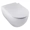 BagnoDesign Koy Matt White Rimless Wall Hung Toilet with Soft Close Seat Large Image