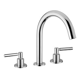 BagnoDesign M-Line Chrome 3 Hole Deck Mounted Basin Mixer Large Image