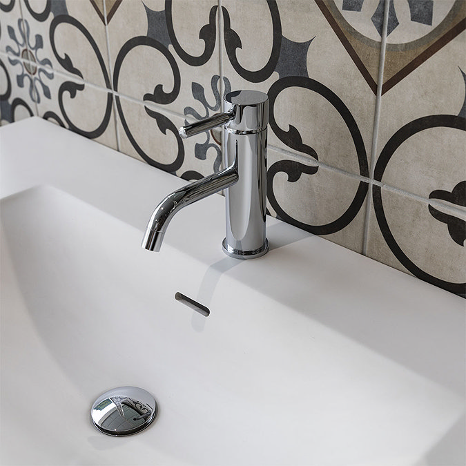 BagnoDesign M-Line Chrome Mono Basin Mixer Profile Large Image