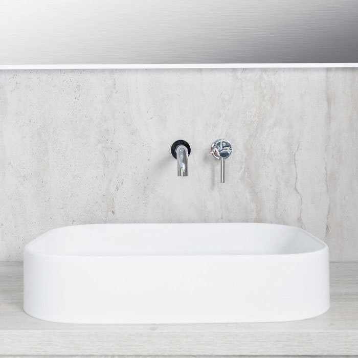 BagnoDesign M-Line Chrome Wall Mounted 2-Hole Basin Mixer Feature Large Image