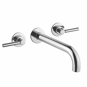 BagnoDesign M-Line Chrome Wall Mounted 3-Hole Basin Mixer Large Image