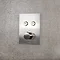 BagnoDesign M-Line Diffusion Brushed Nickel 2 Outlet Thermostatic Shower Valve Profile Large Image