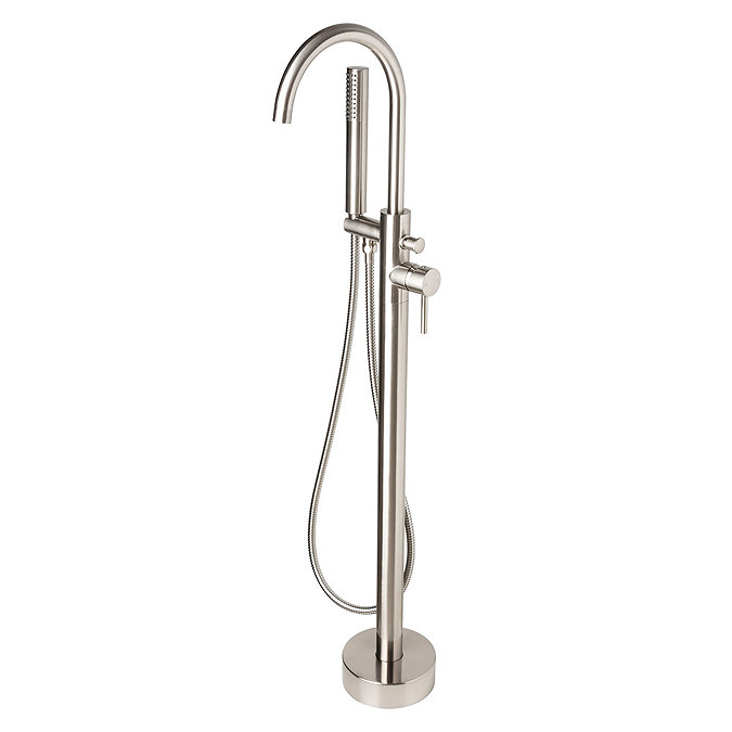 BagnoDesign M-Line Diffusion Brushed Nickel Freestanding Bath Shower Mixer Large Image