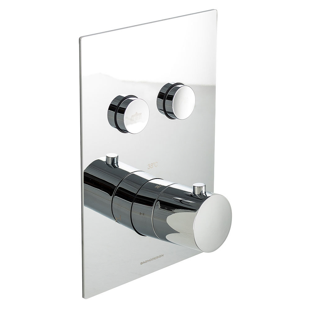 Bagnodesign M-line Diffusion Chrome 2 Outlet Thermostatic Shower Valve