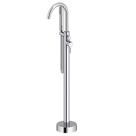 BagnoDesign M-Line Diffusion Chrome Freestanding Bath Shower Mixer Large Image