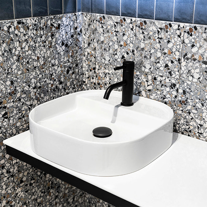 BagnoDesign M-Line Matt Black Mono Basin Mixer Profile Large Image