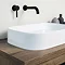BagnoDesign M-Line Matt Black Wall Mounted 2-Hole Basin Mixer Profile Large Image