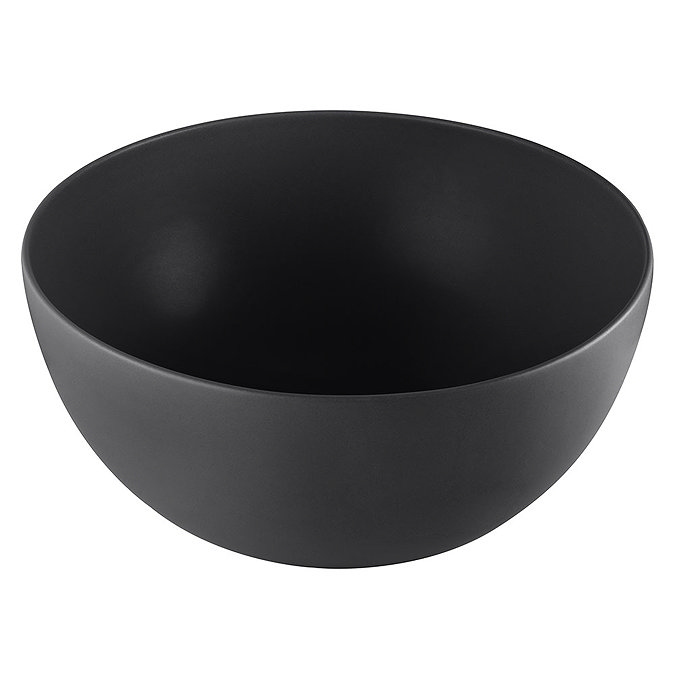 BagnoDesign Matt Black Koy 400mm Round Countertop Basin  Profile Large Image