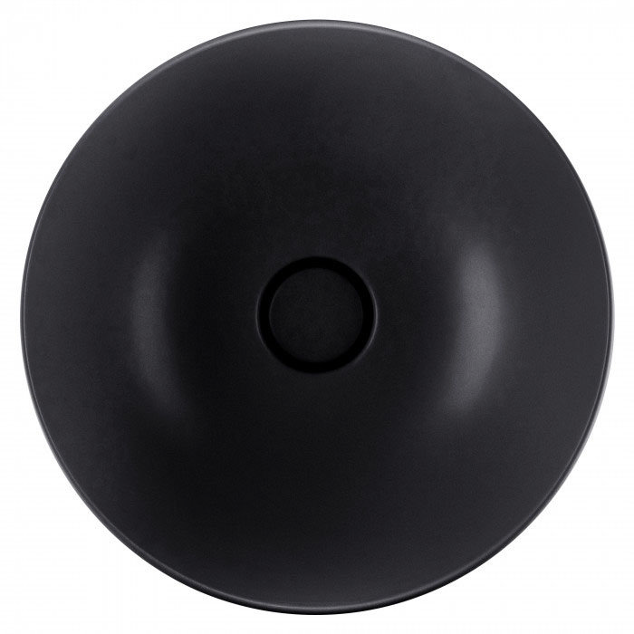 BagnoDesign Matt Black Koy 400mm Round Countertop Basin Feature Large Image