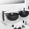 BagnoDesign Matt Black Koy 400mm Round Countertop Basin Standard Large Image