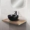 BagnoDesign Matt Black Koy 400mm Round Countertop Basin Large Image