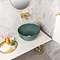 BagnoDesign Matt Green Koy 400mm Round Countertop Basin Feature Large Image