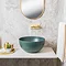 BagnoDesign Matt Green Koy 400mm Round Countertop Basin Large Image