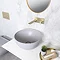 BagnoDesign Matt Grey Koy 400mm Round Countertop Basin  In Bathroom Large Image