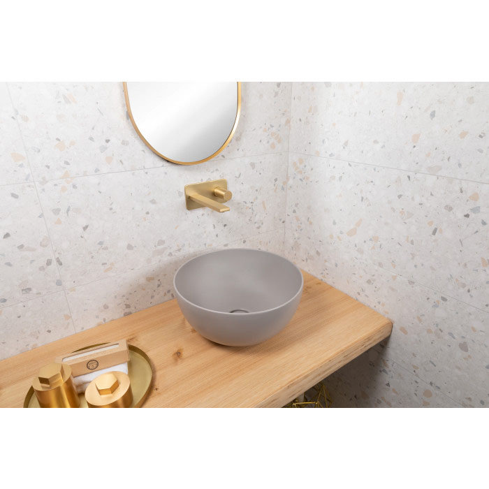 BagnoDesign Matt Grey Koy 400mm Round Countertop Basin  additional Large Image