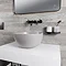 BagnoDesign Matt Grey Koy 400mm Round Countertop Basin Newest Large Image