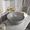 BagnoDesign Matt Grey Koy 400mm Round Countertop Basin Large Image