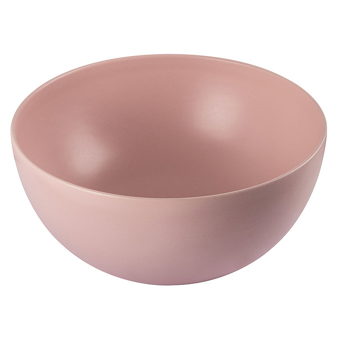 BagnoDesign Matt Pink Koy 400mm Round Countertop Basin Profile Large Image