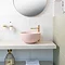 BagnoDesign Matt Pink Koy 400mm Round Countertop Basin Large Image