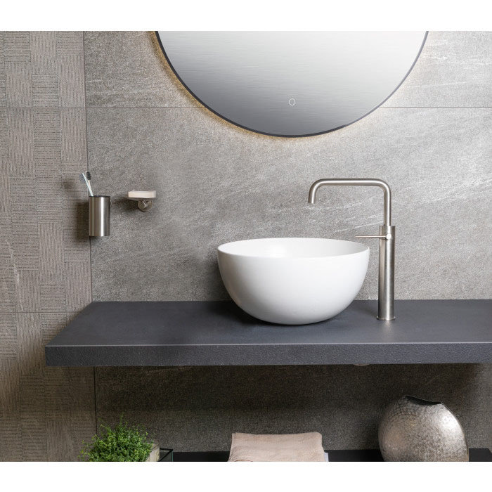 BagnoDesign Matt White Koy 400mm Round Countertop Basin Standard Large Image