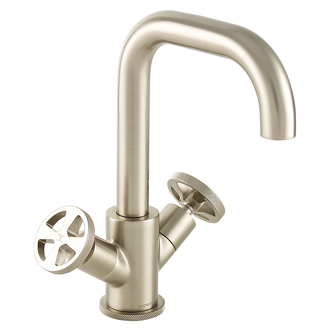 BagnoDesign Revolution Brushed Nickel Mono Basin Mixer with Pop-up Waste Large Image