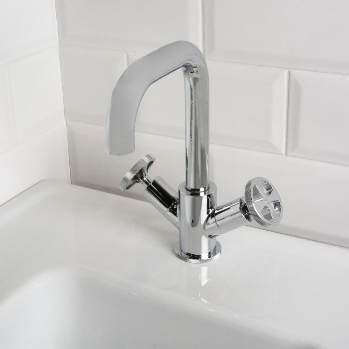 BagnoDesign Revolution Chrome Mono Basin Mixer with Pop-up Waste Profile Large Image