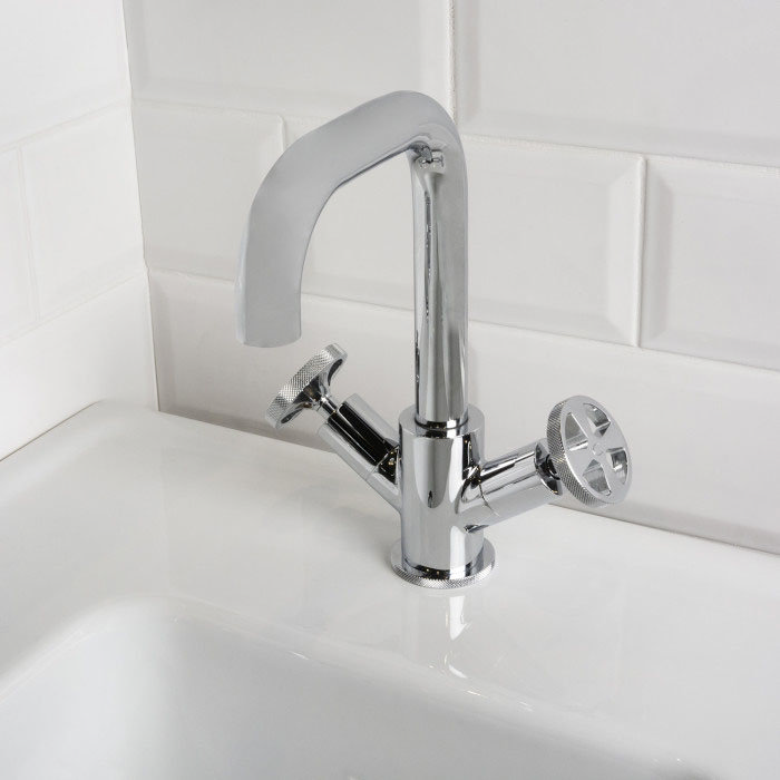 BagnoDesign Revolution Chrome Mono Basin Mixer with Pop-up Waste  Profile Large Image