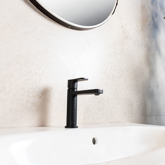 BagnoDesign Teatro Matt Black Mono Basin Mixer Standard Large Image
