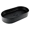 BagnoDesign Teatro Oval Matt Black 650 x 350mm Countertop Basin Profile Large Image