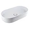 BagnoDesign Teatro Oval White 650 x 350mm Countertop Basin Profile Large Image